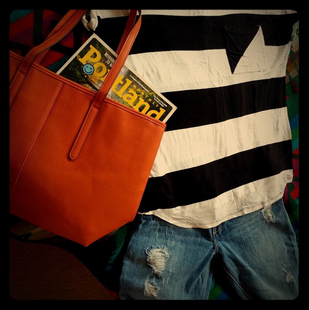Black and white striped t-shirt